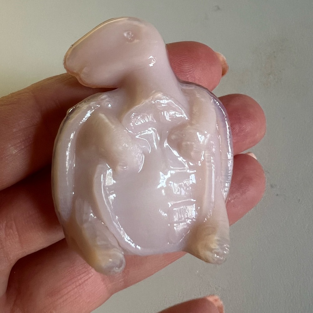 Purple Glass turtle Dragon figurine